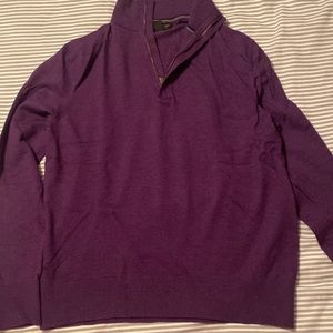Banana Republic Purple Quarter Zip Sweater